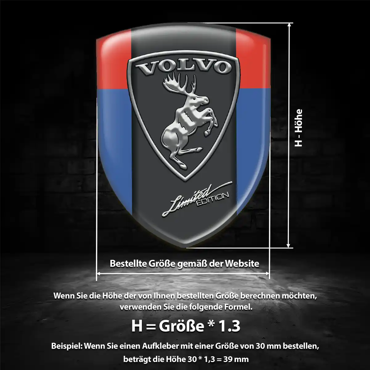Volvo Wappen Aufkleber Emblem Stilvolles Design