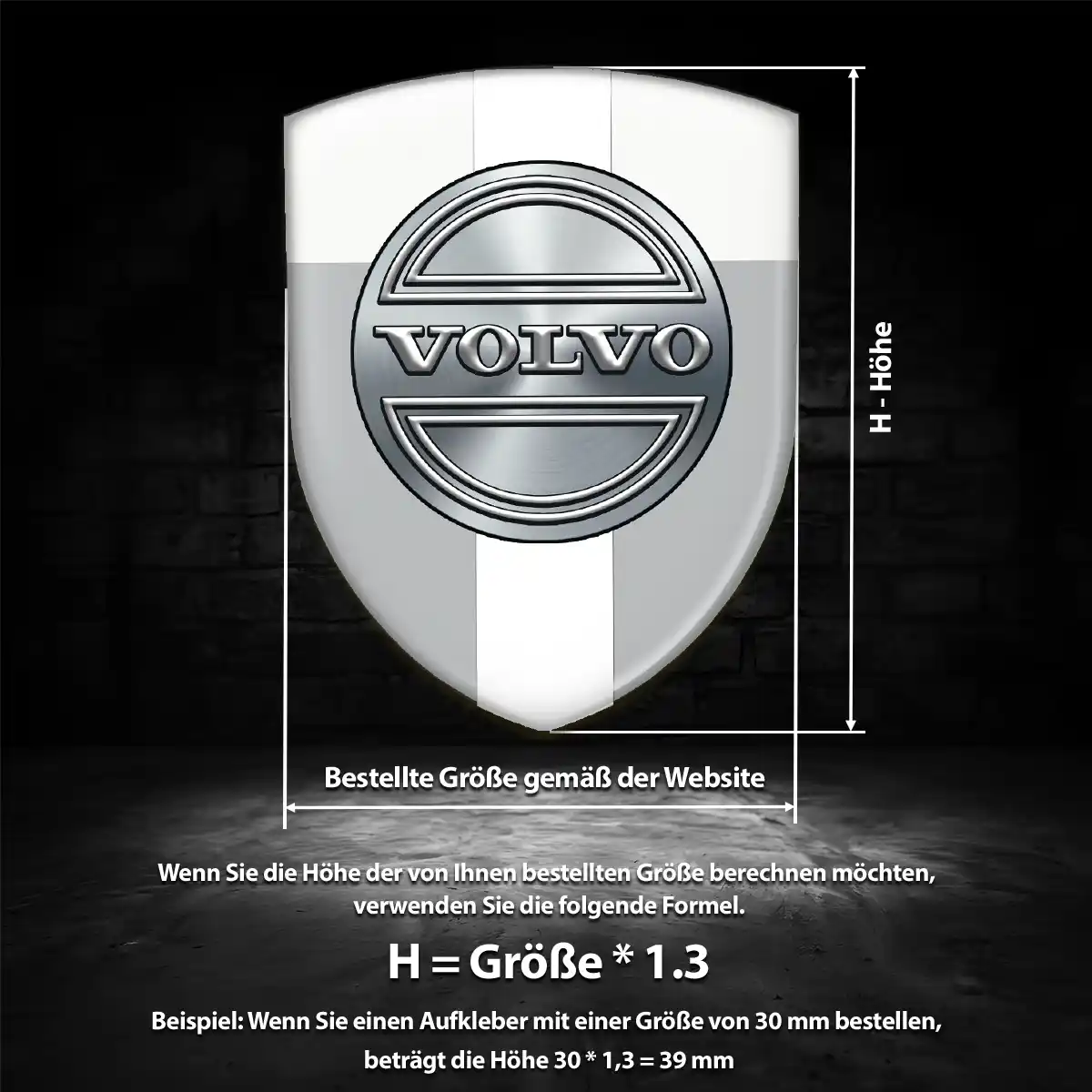 Volvo Wappen Aufkleber Emblem Tuningfahrzeug