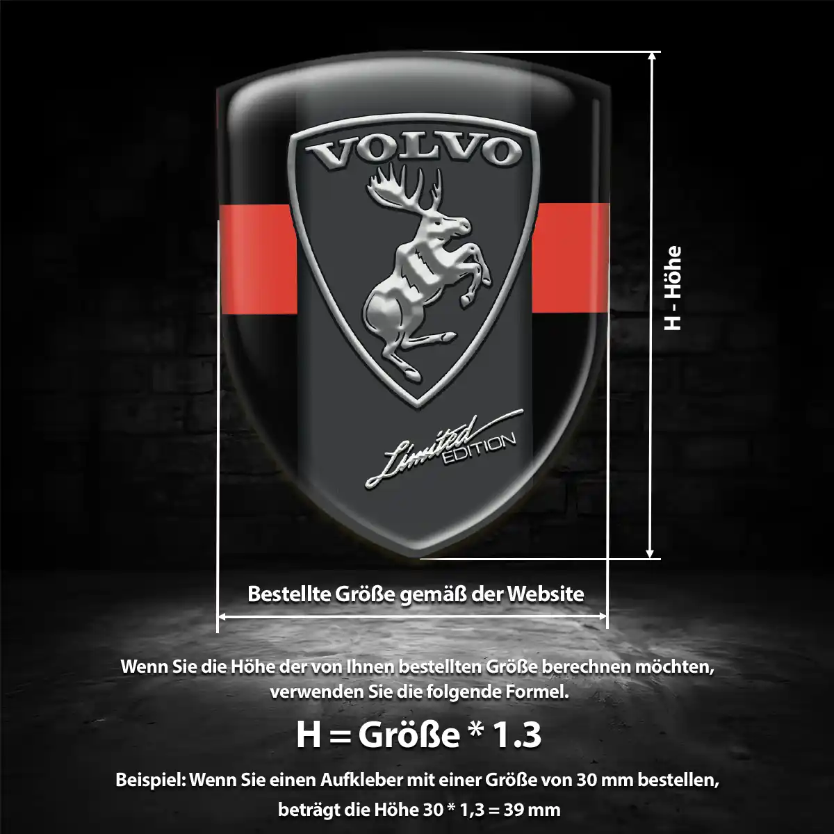 Volvo Wappen Aufkleber Hochwertiges Harz