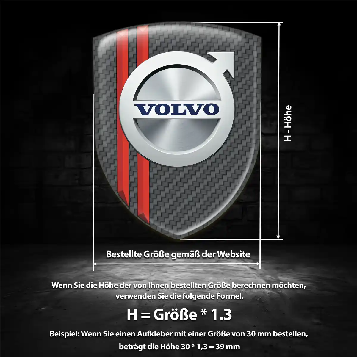 Volvo Wappen Aufkleber Interieurdesign
