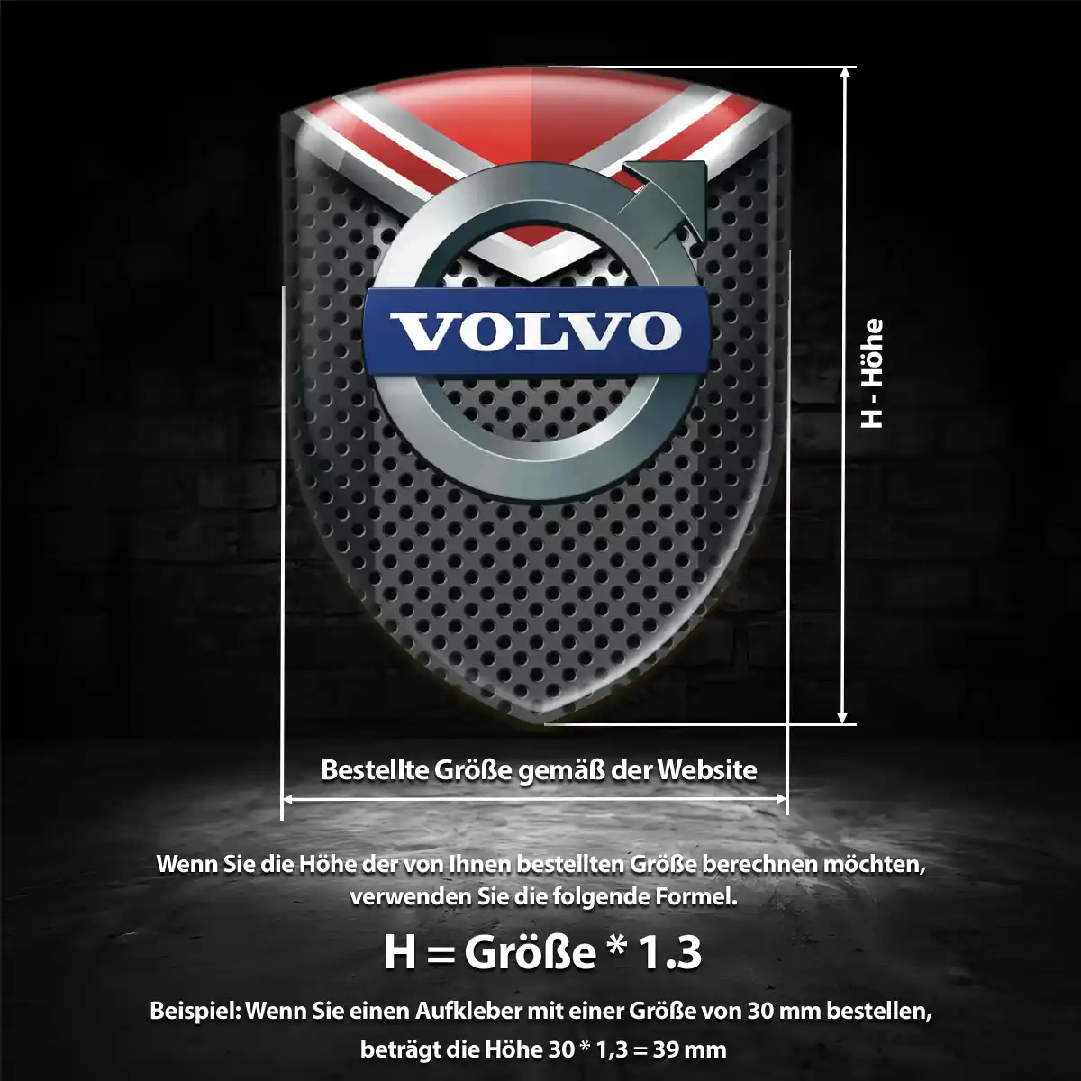 Volvo Wappen Aufkleber Premium-Edition