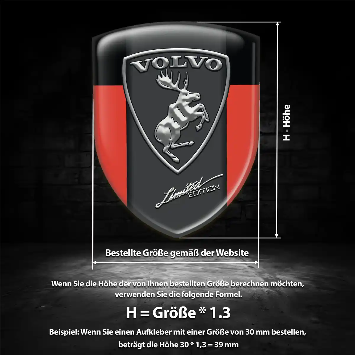 Volvo Wappen Aufkleber Premiumqualität