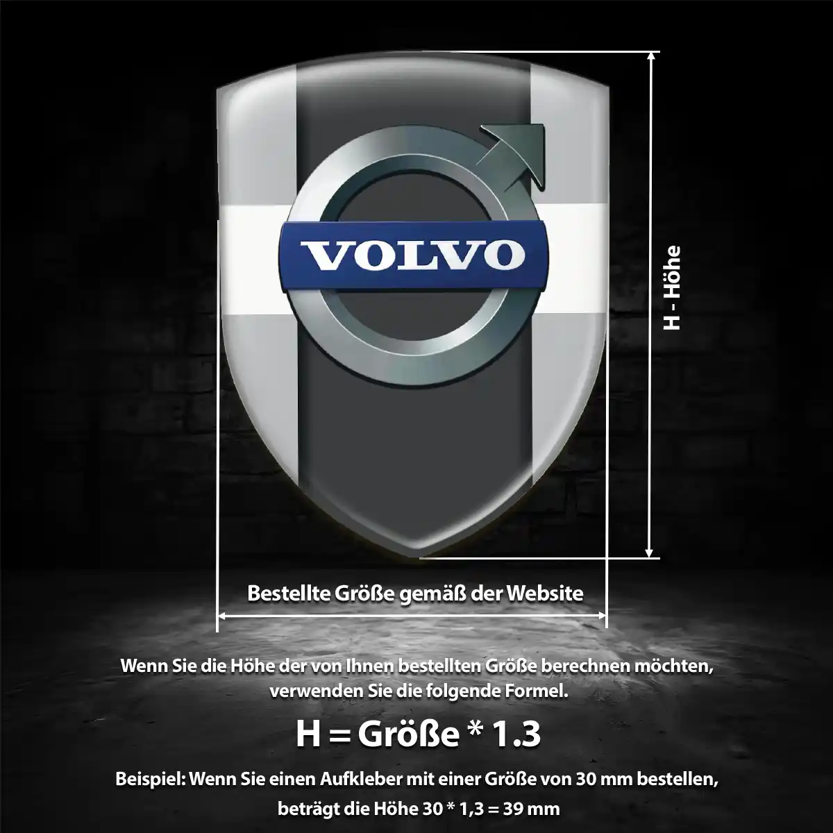 Volvo Wappen Aufkleber Stilvolles Design