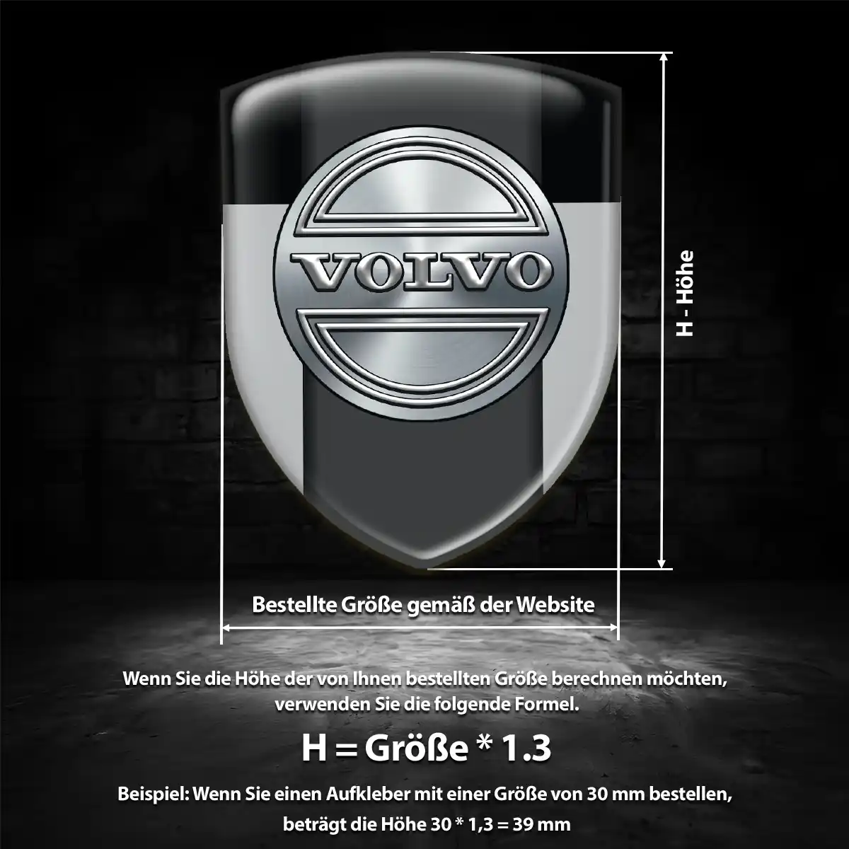 Volvo Wappen Aufkleber Tuningfahrzeug