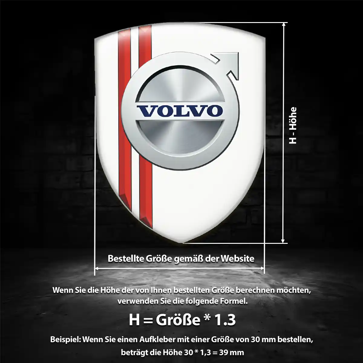 Volvo Wappen Emblem Aufkleber Anspruchsvolles Design