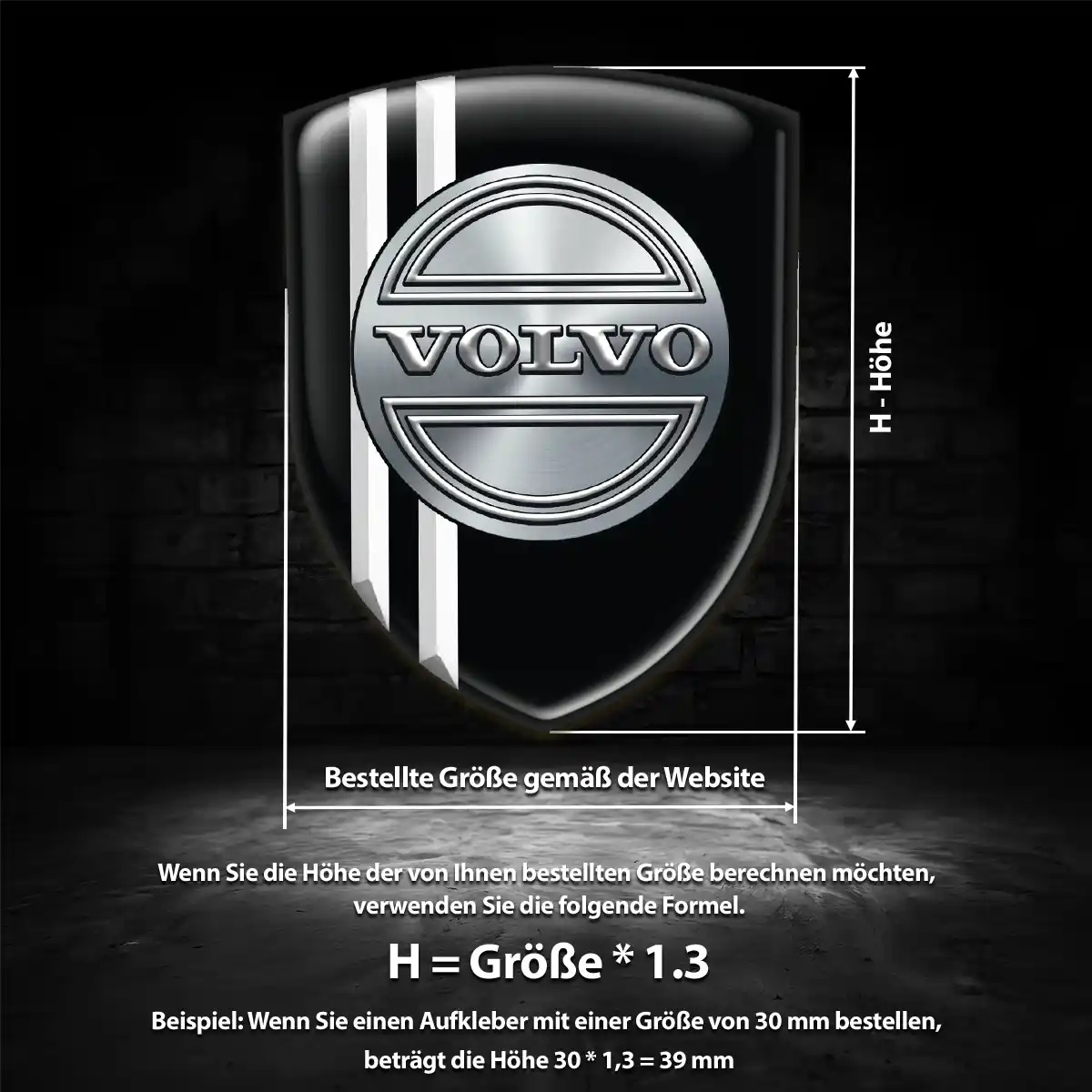 Volvo Wappen Emblem Aufkleber Auto Edles Design