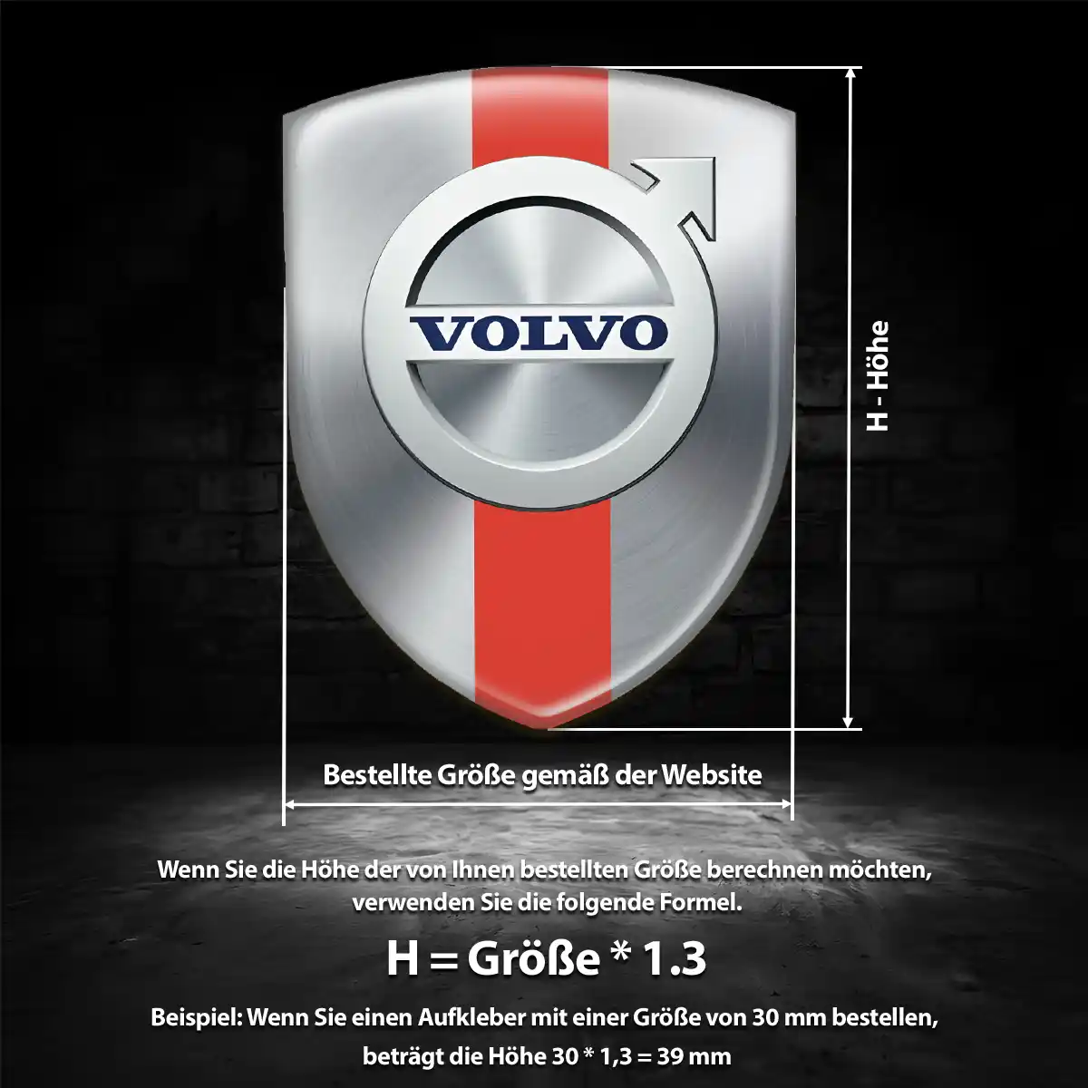 Volvo Wappen Emblem Aufkleber Auto Exterieurdesign