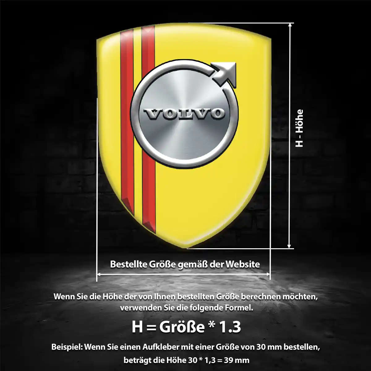 Volvo Wappen Emblem Aufkleber Auto Hohe Qualität