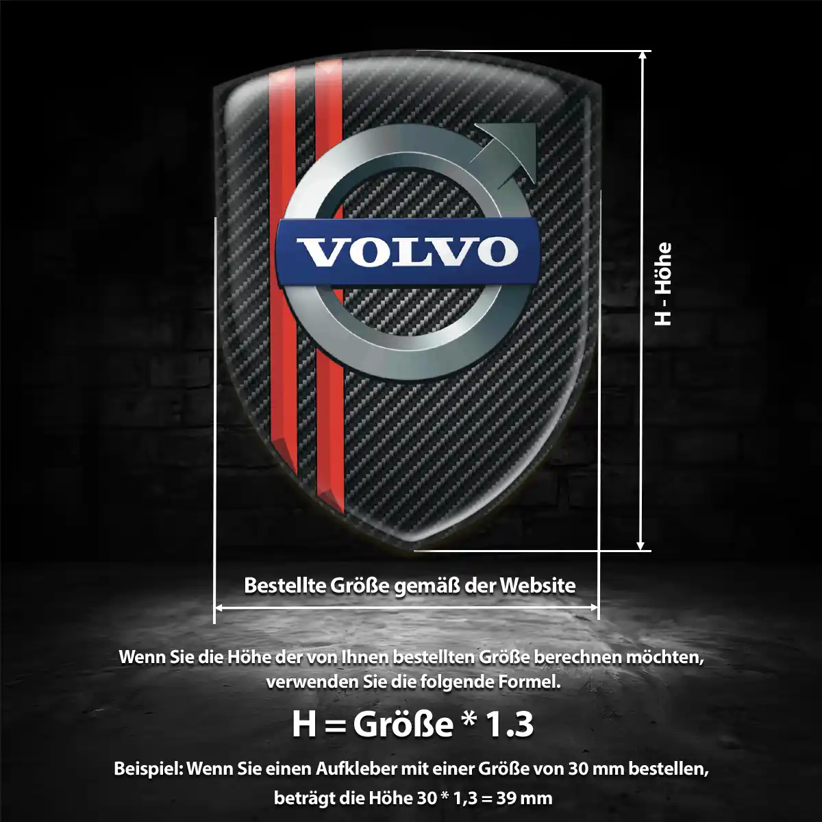 Volvo Wappen Emblem Aufkleber Auto Markenedition
