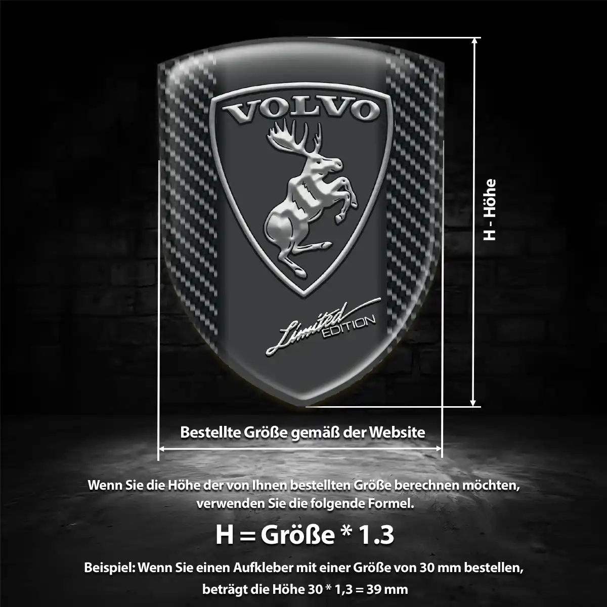 Volvo Wappen Emblem Aufkleber Auto Premiumqualität