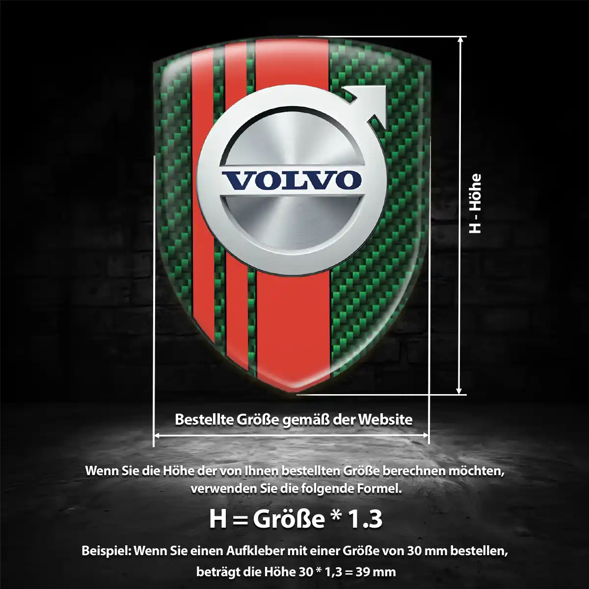 Volvo Wappen Emblem Aufkleber Auto Tuningfahrzeug