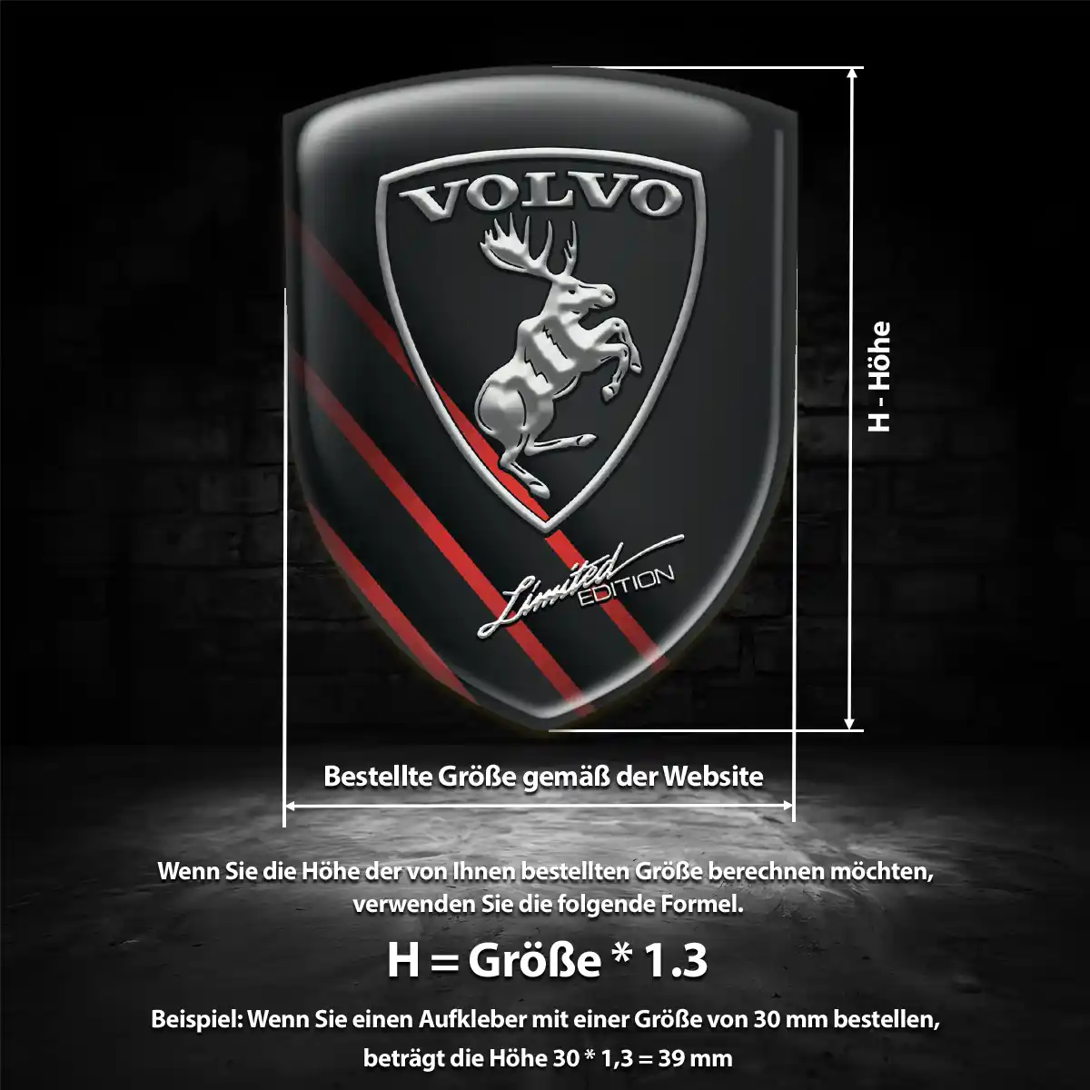 Volvo Wappen Emblem Aufkleber Elegantes Design