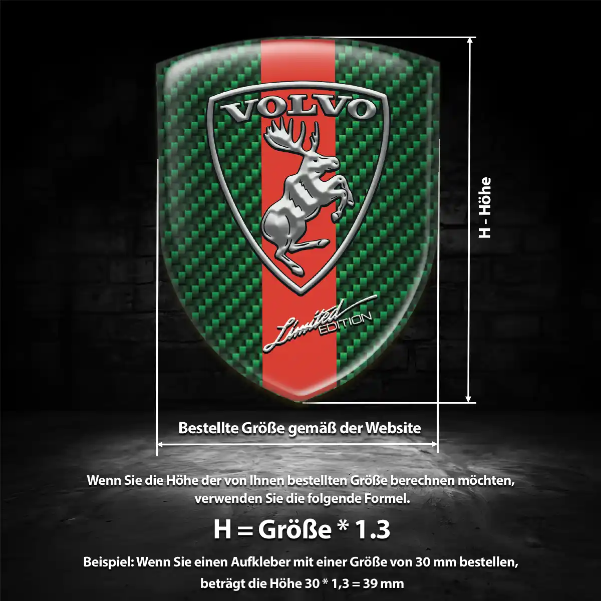 Volvo Wappen Emblem Aufkleber Limitierte Auflage
