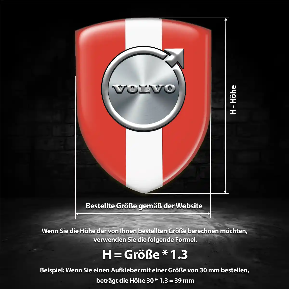 Volvo Wappen Emblem Aufkleber Markenedition