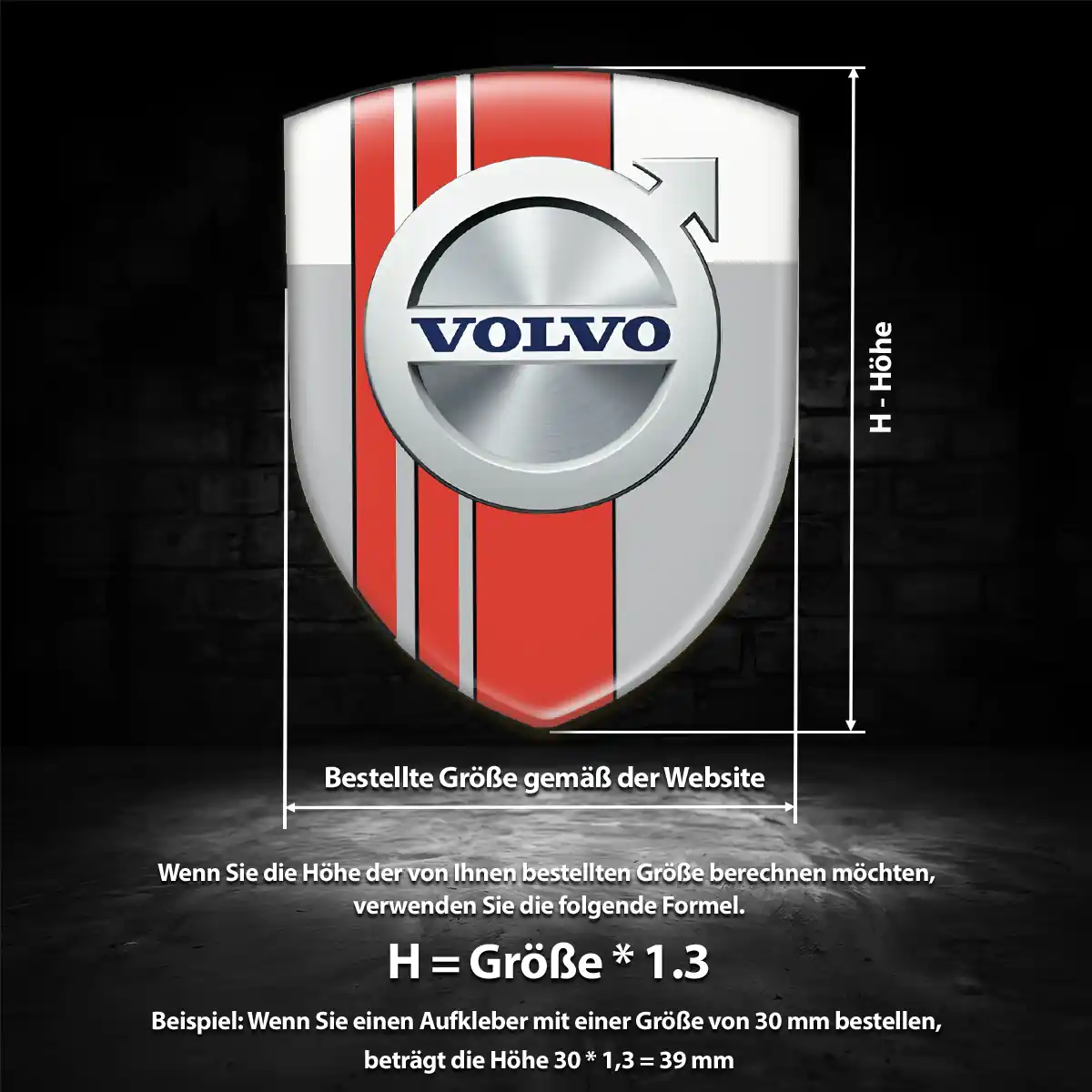 Volvo Wappen Emblem Aufkleber Premiumqualität
