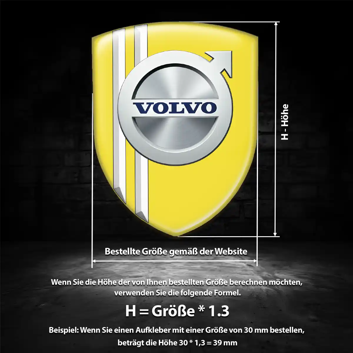 Volvo Wappen Emblem Aufkleber Stilvolles Design