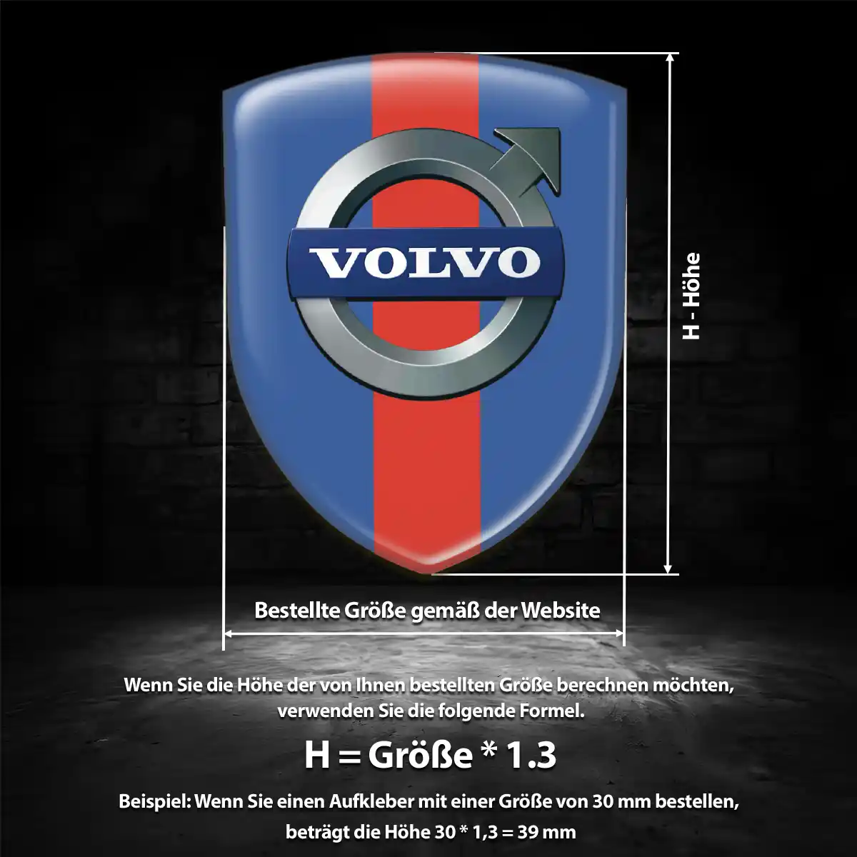 Volvo Wappen Emblem Auto Premium-Edition