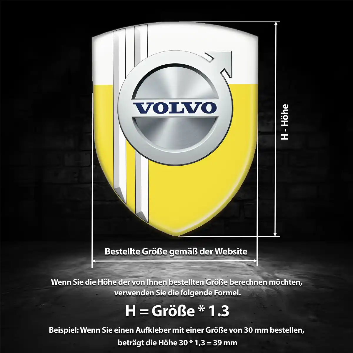 Volvo Wappen Emblem Interieurdesign