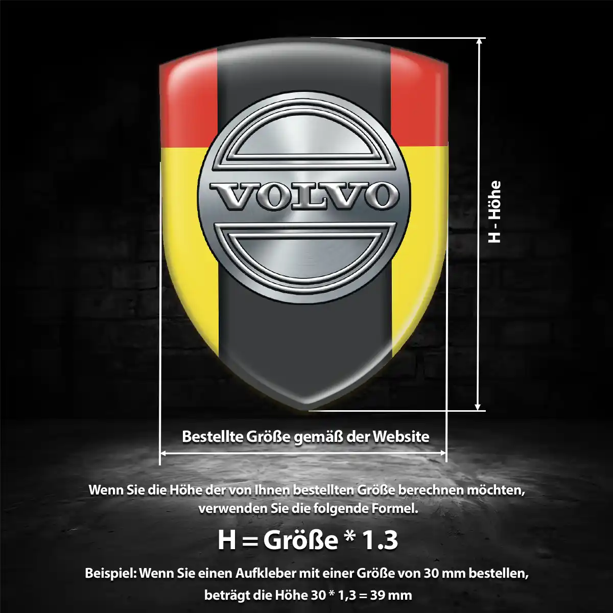 Volvo Wappen Emblem Premiumqualität