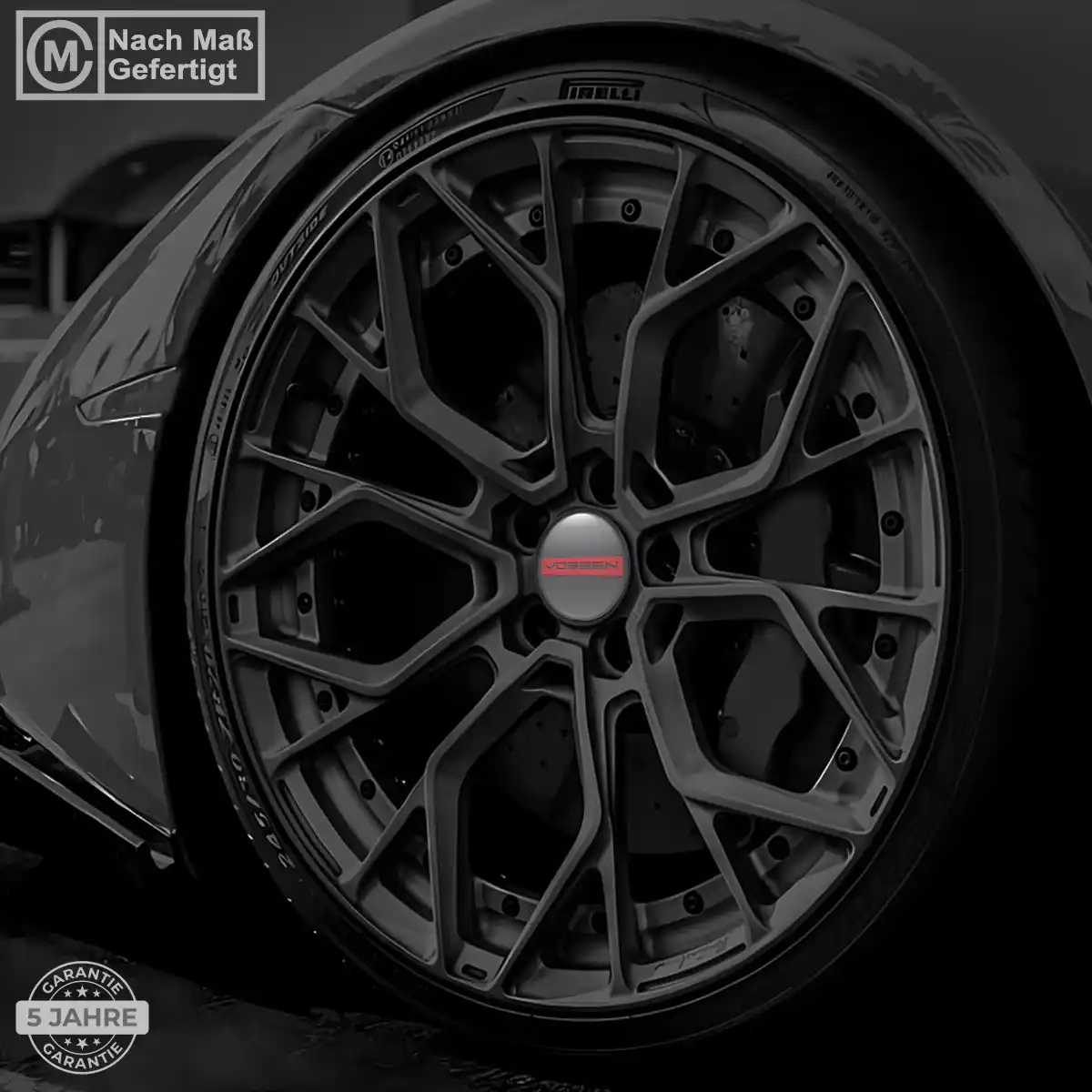 Vossen Aufkleber Felgenemblem Silikon Luxus-Edition