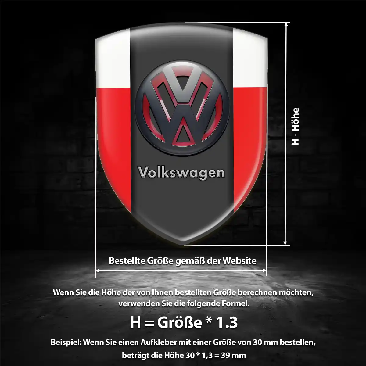 VW 3D Gel Aufkleber Emblem Auto Hohe Qualität