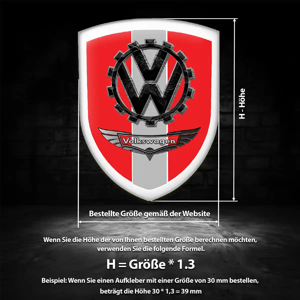 VW 3D Gel Aufkleber Emblem Auto Stilvolles Design