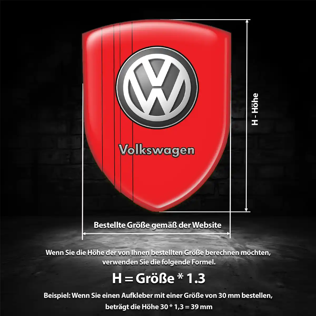 VW 3D Gel Aufkleber Emblem Hohe Qualität