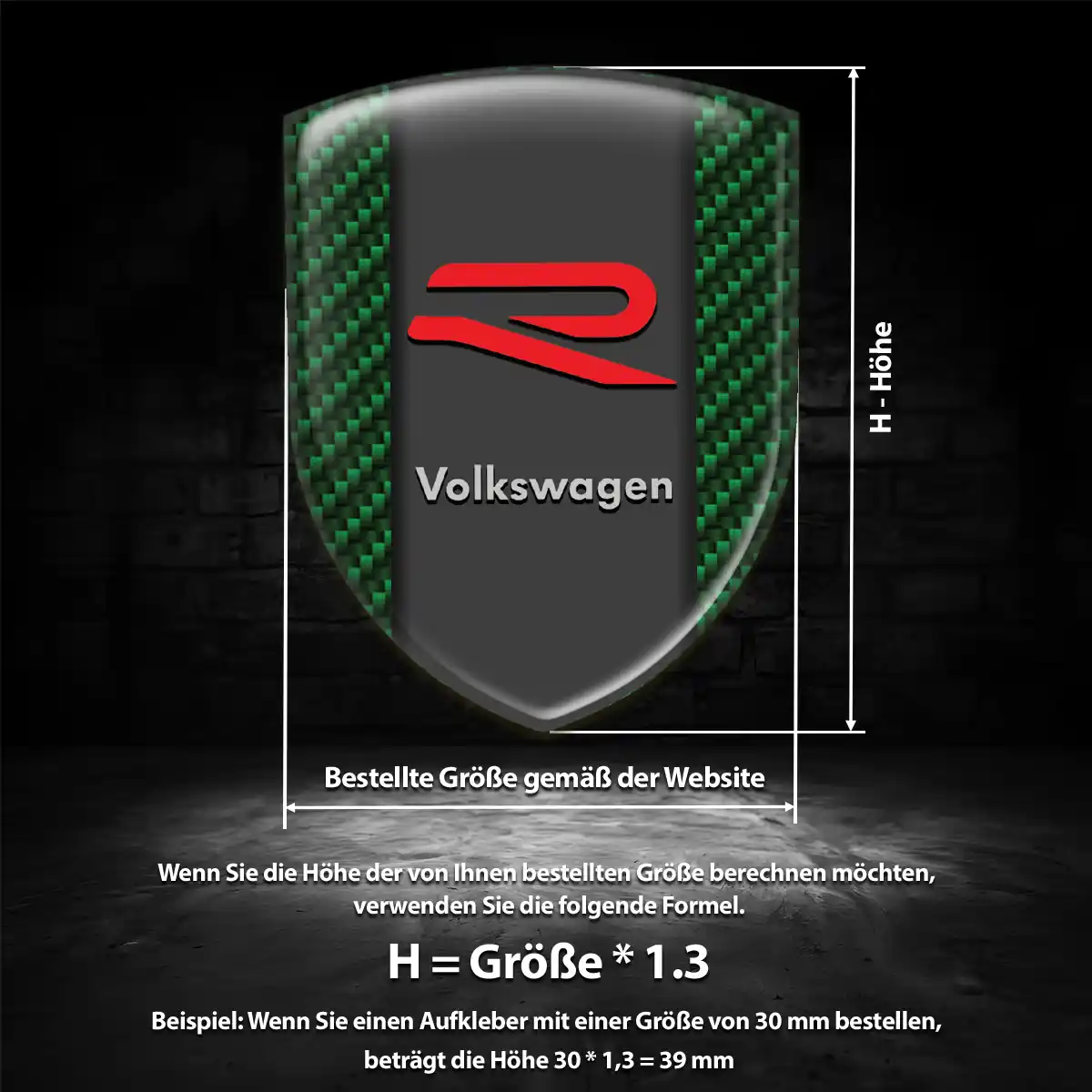 VW 3D Gel Aufkleber Embleme Auto Premiumqualität