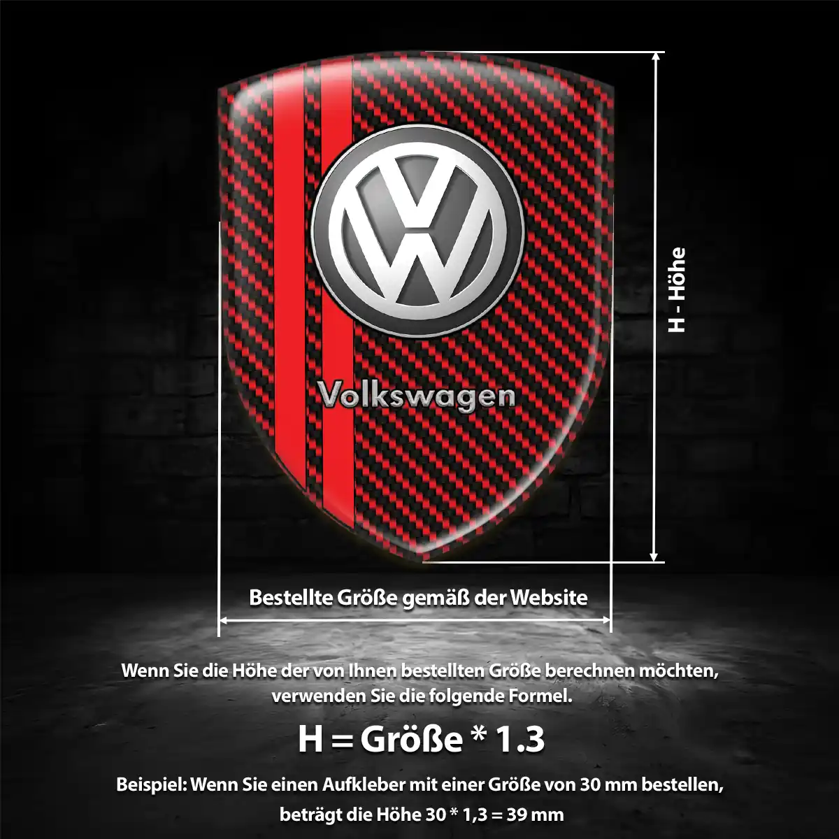 VW 3D Gel Aufkleber Embleme Auto Stilvolles Design