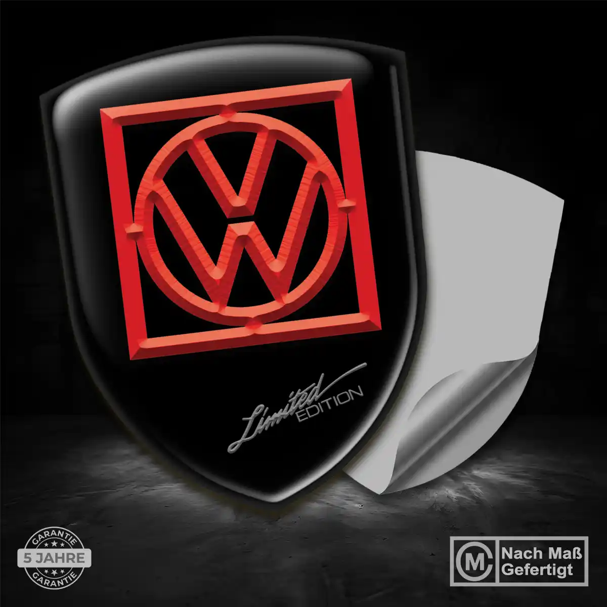 VW 3D Gel Aufkleber Silikon Auto Premium-Edition