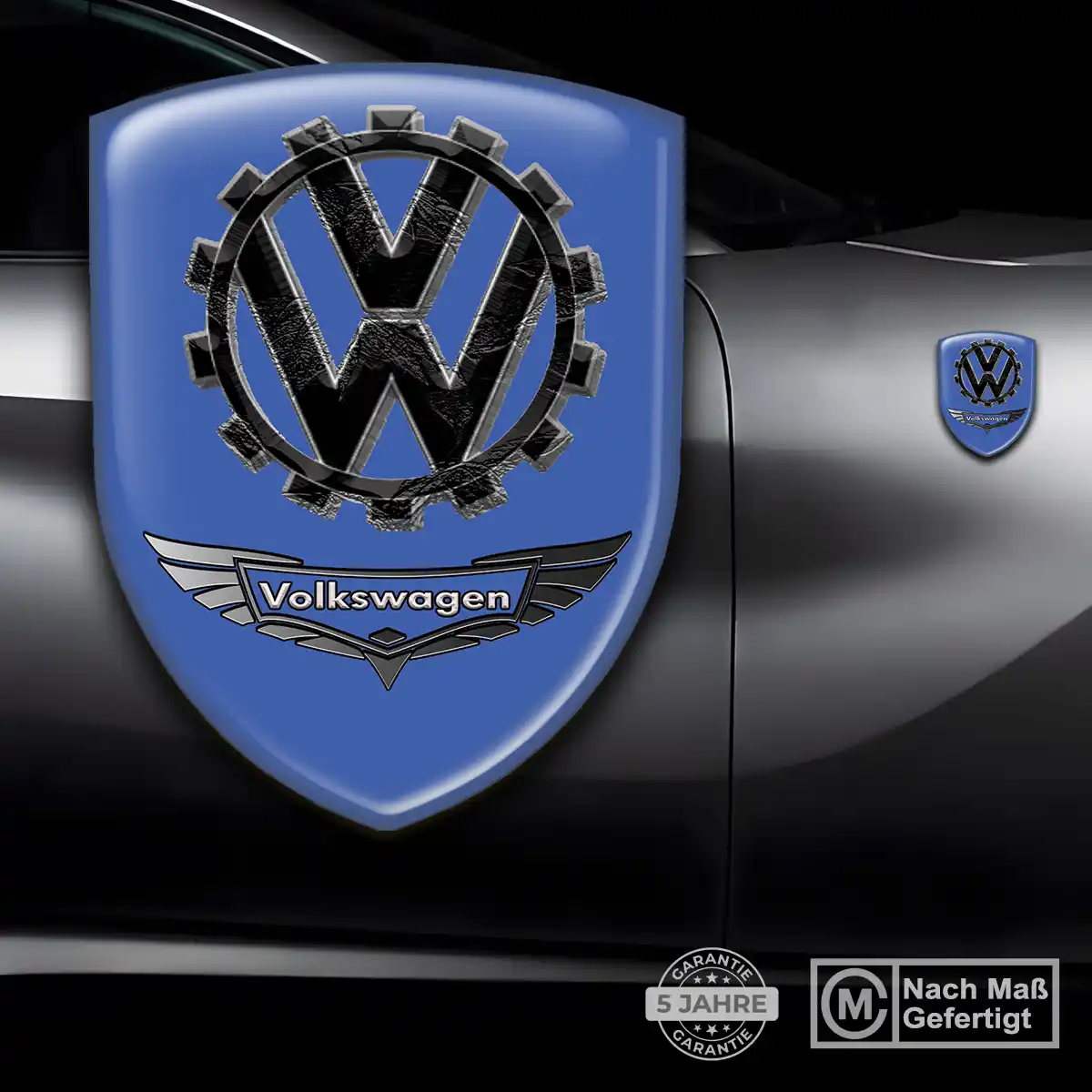 VW 3D Gel Aufkleber Silikon Stilvolles Design