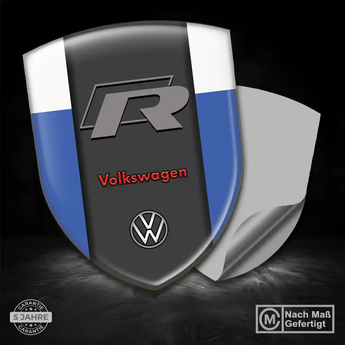 VW 3D Gel Aufkleber Wappen Auto Premium-Edition
