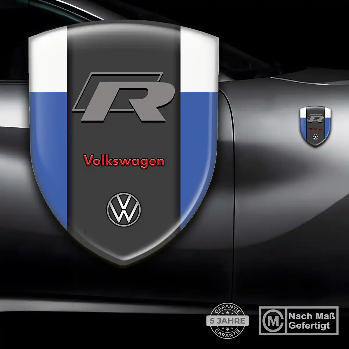 VW 3D Gel Aufkleber Wappen Auto Premium-Edition