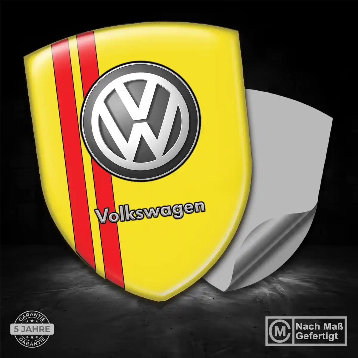 VW 3D Gel Aufkleber Wappen Premium-Edition