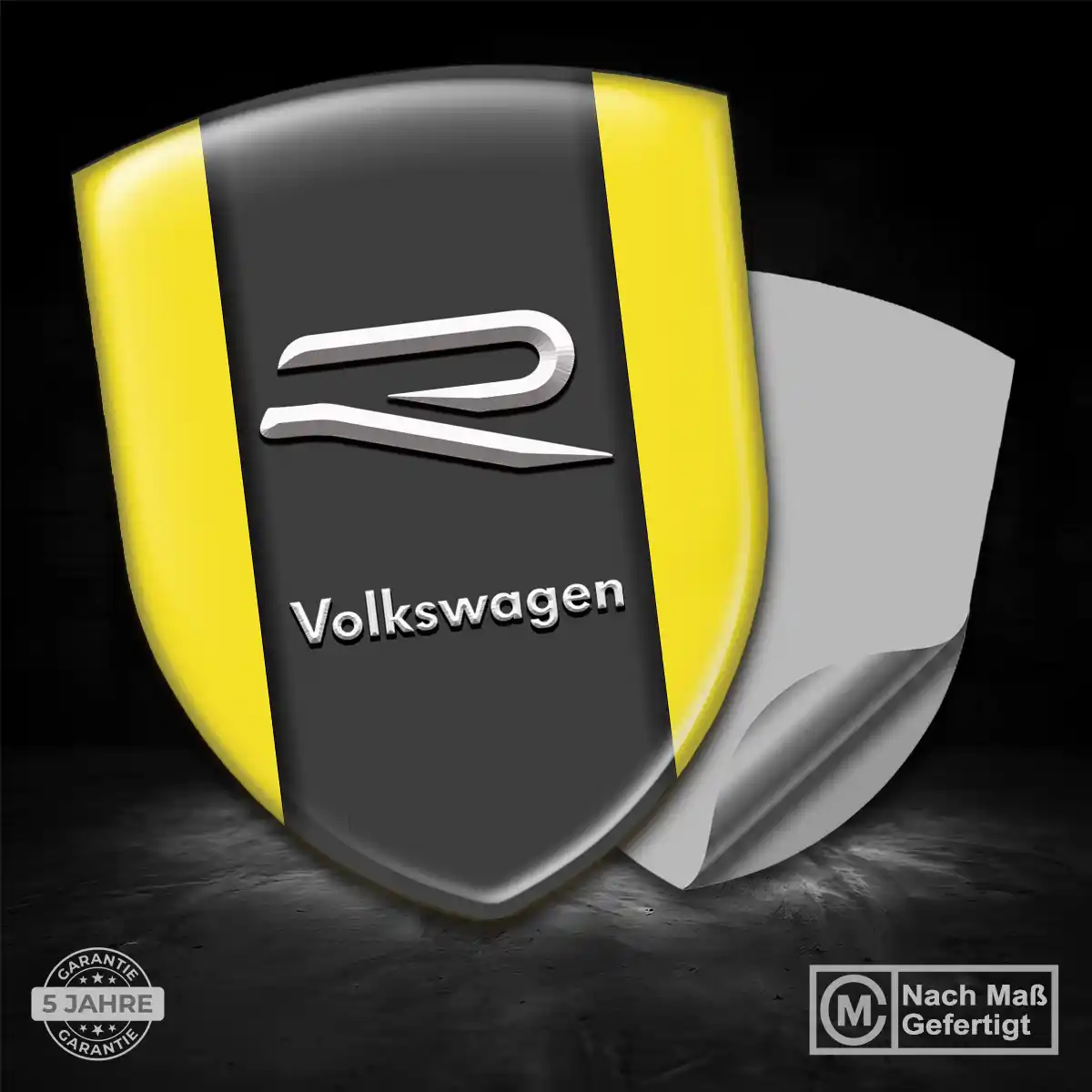 VW 3D Gel Aufkleber Wappen Stilvolles Design