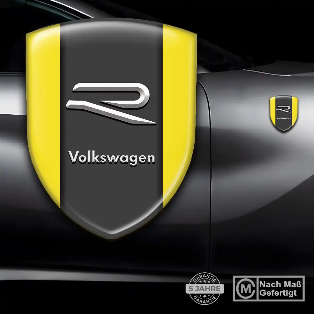 VW 3D Gel Aufkleber Wappen Stilvolles Design
