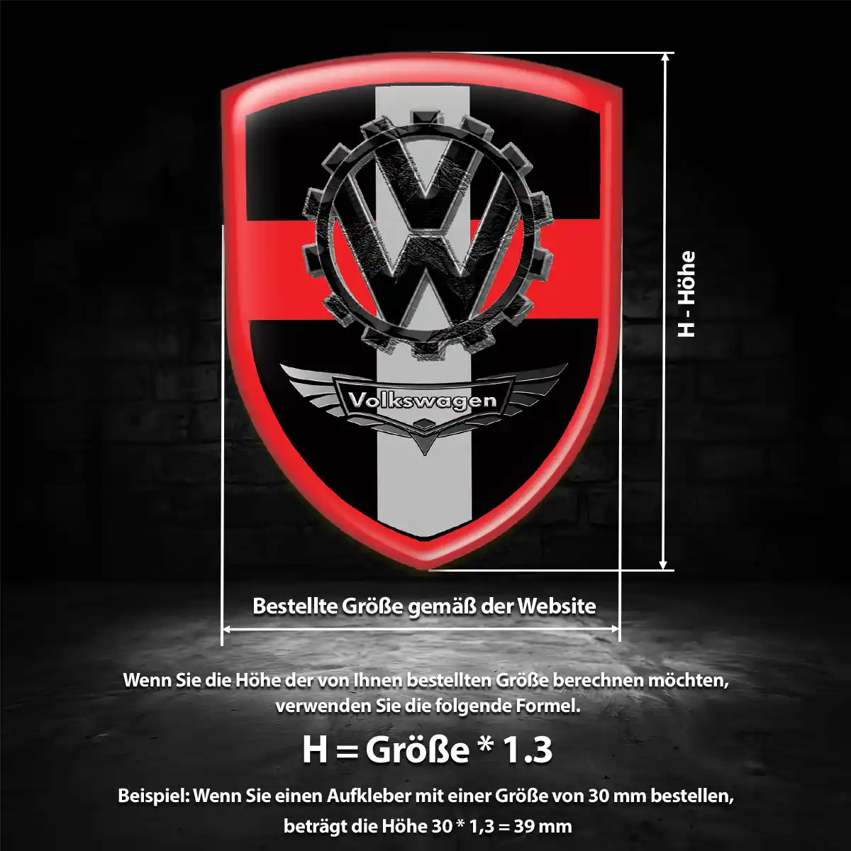 VW Aufkleber 3D Gel Emblem Auto Hohe Qualität