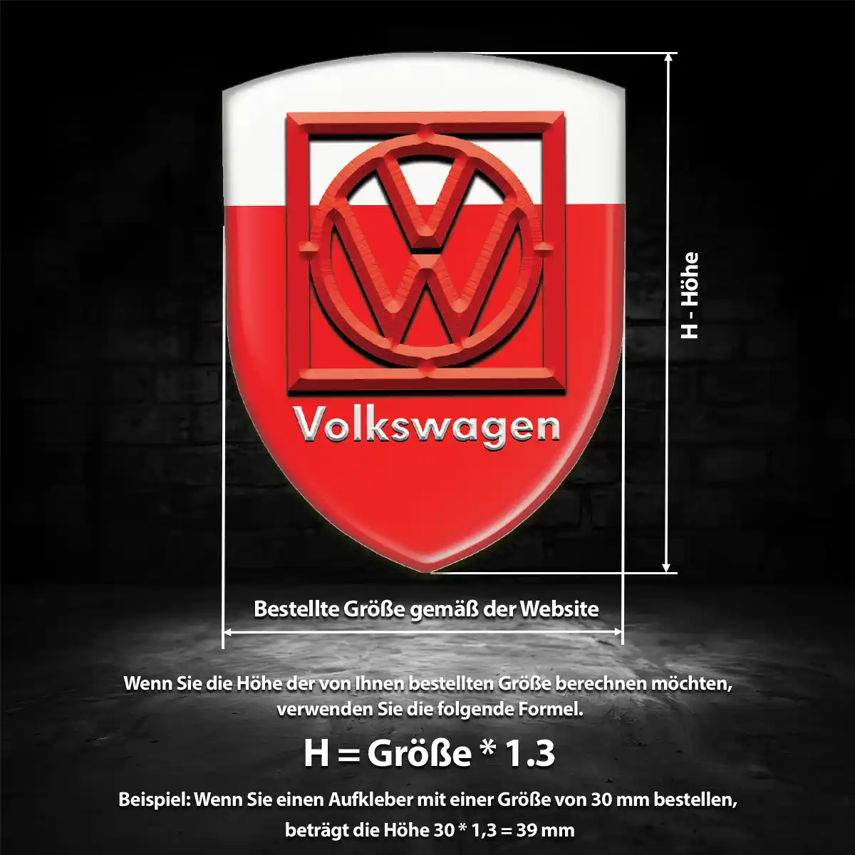 VW Aufkleber 3D Gel Emblem Hohe Qualität