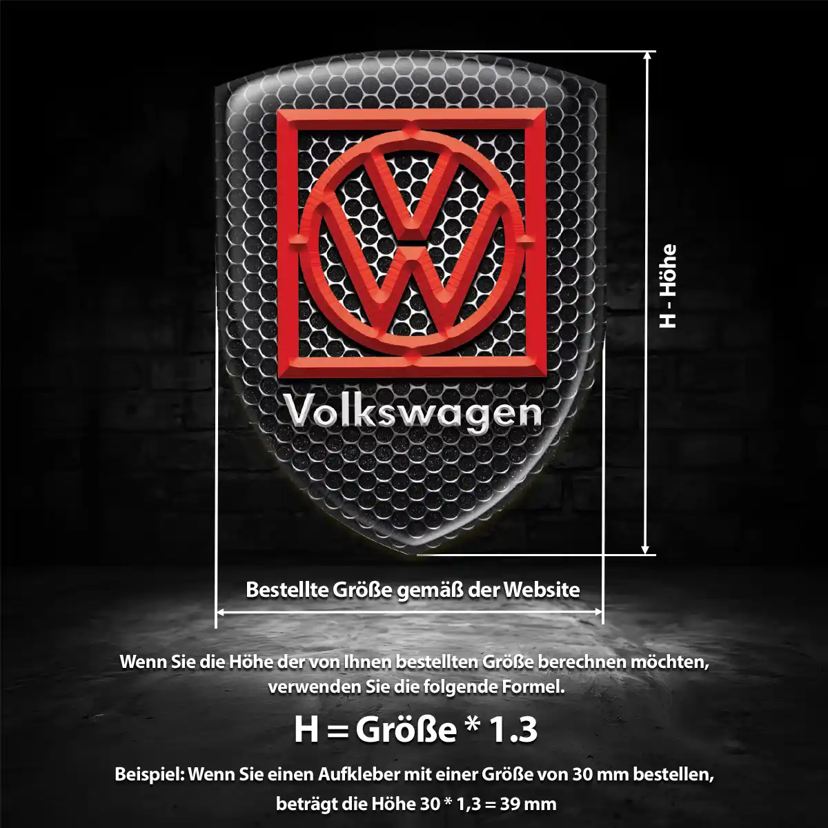 VW Aufkleber 3D Gel Embleme Auto Hohe Qualität