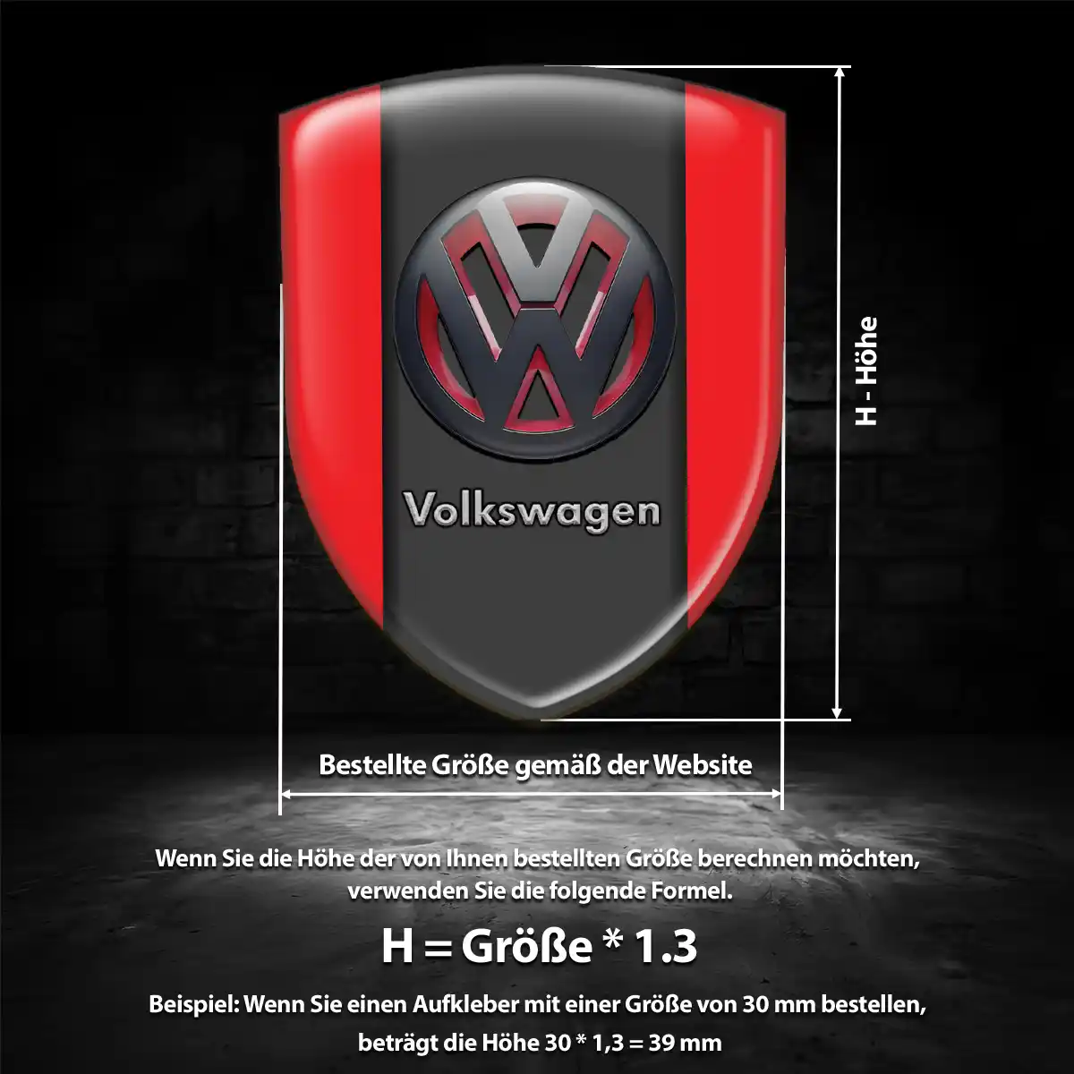 VW Aufkleber 3D Gel Embleme Hohe Qualität