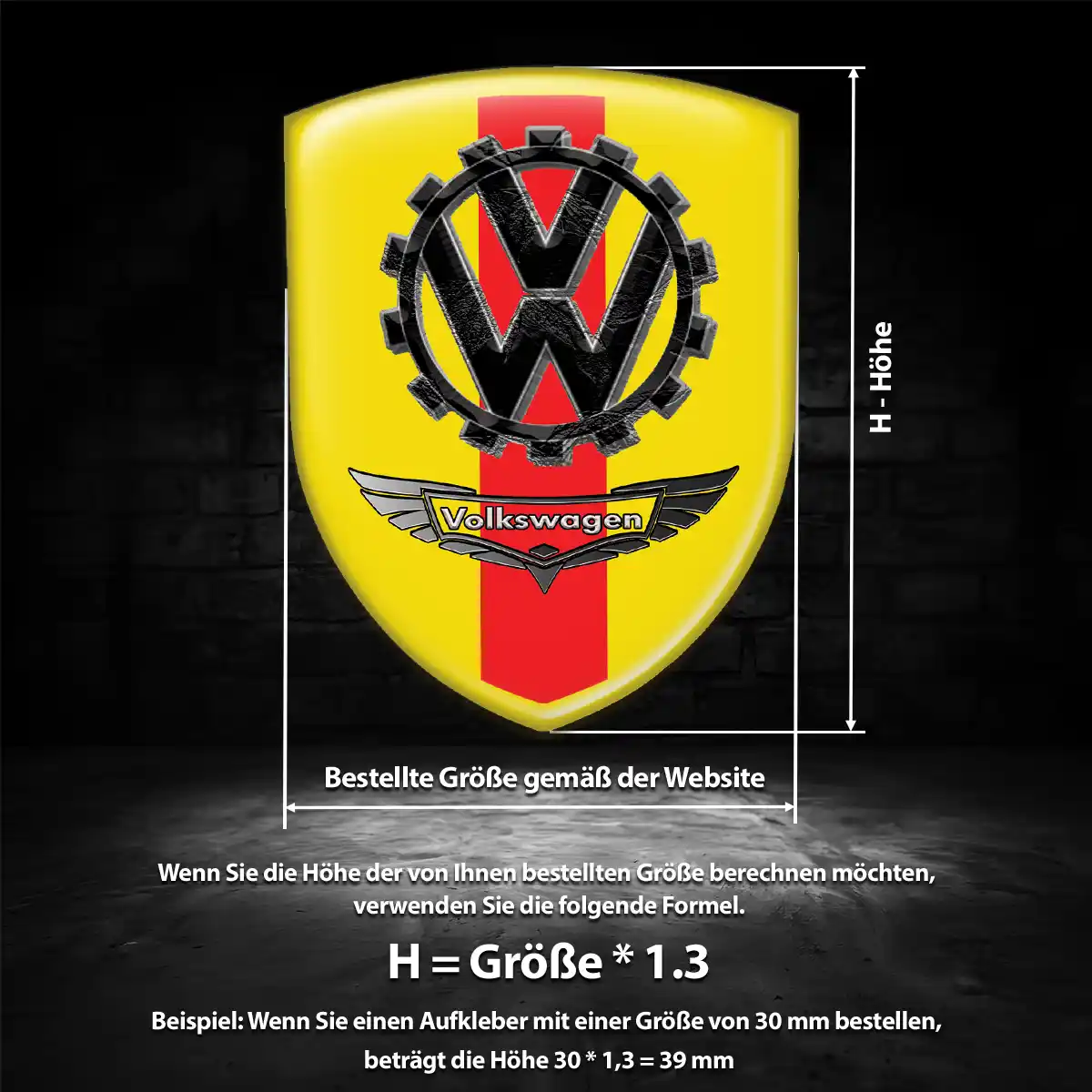 VW Aufkleber 3D Gel Embleme Limitierte Auflage