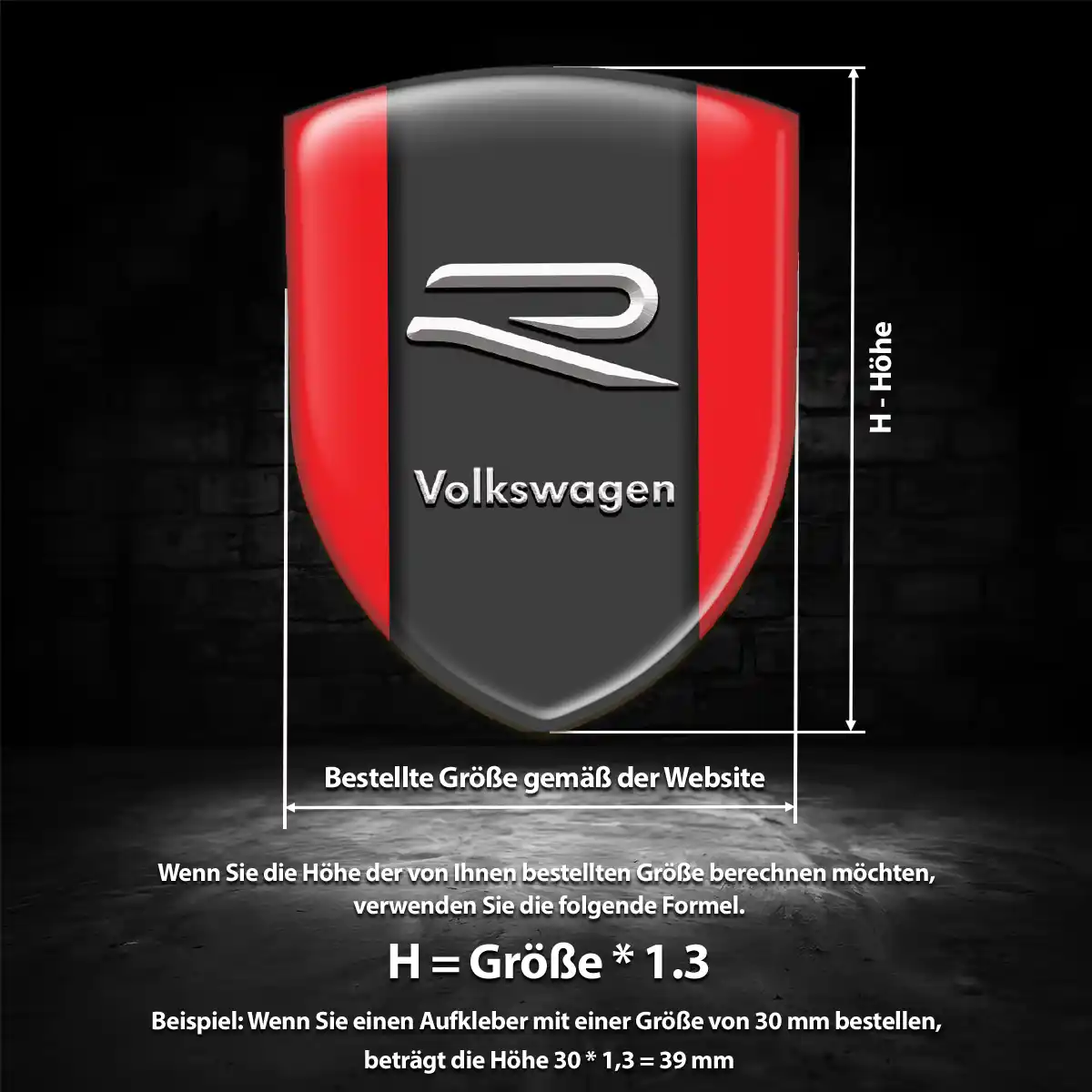 VW Aufkleber 3D Gel Silikon Auto Hohe Qualität