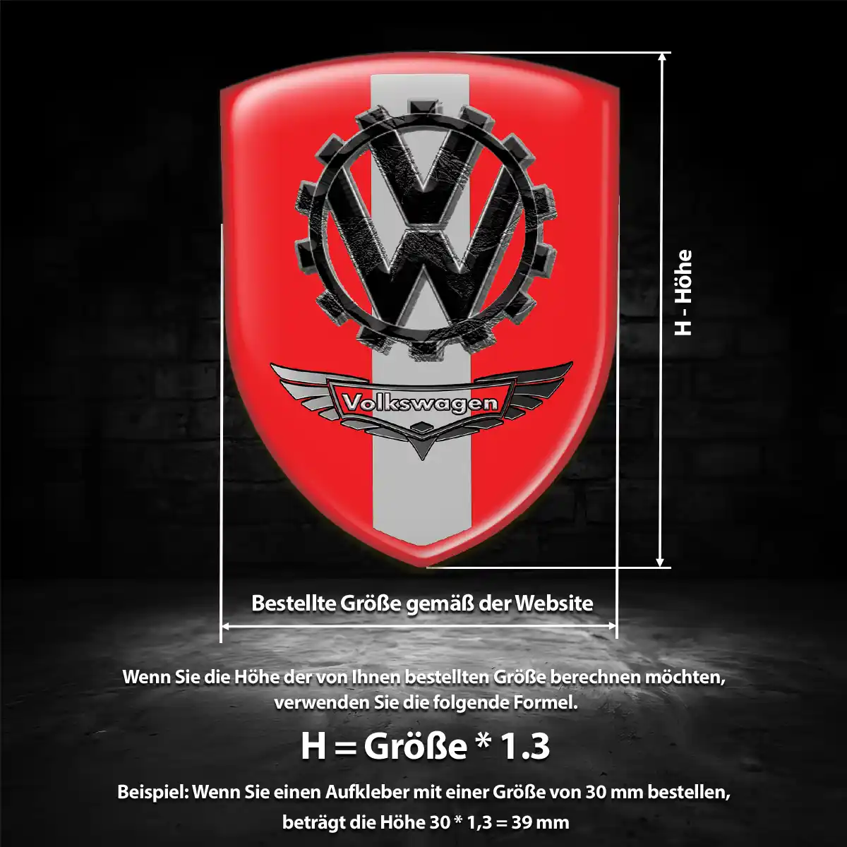 VW Aufkleber 3D Gel Silikon Auto Stilvolles Design