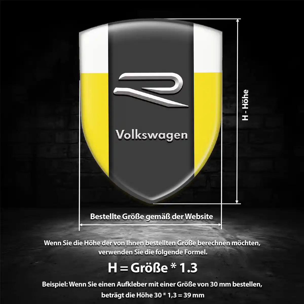 VW Aufkleber 3D Gel Silikon Limitierte Auflage
