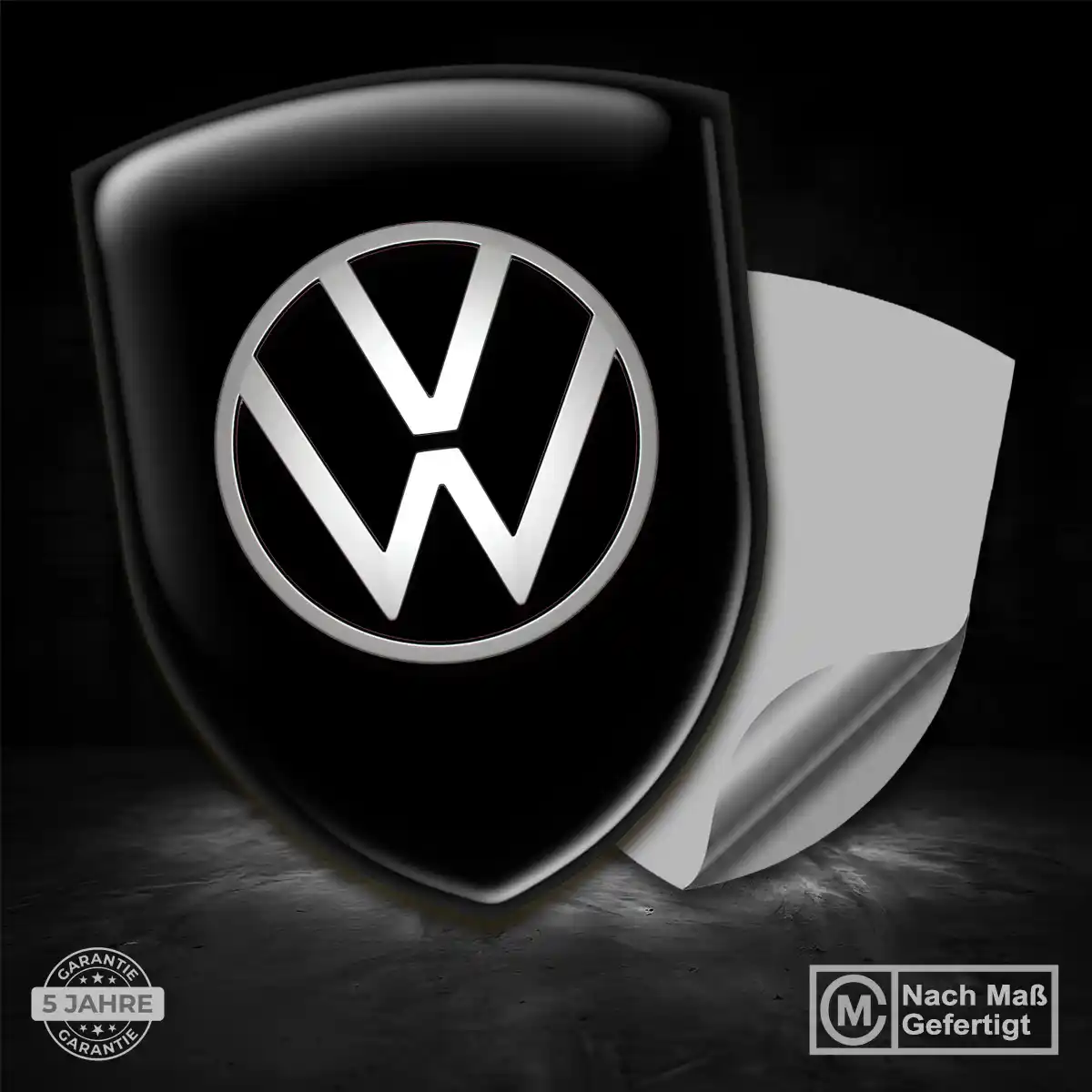 VW Aufkleber 3D Gel Silikon Stilvolles Design