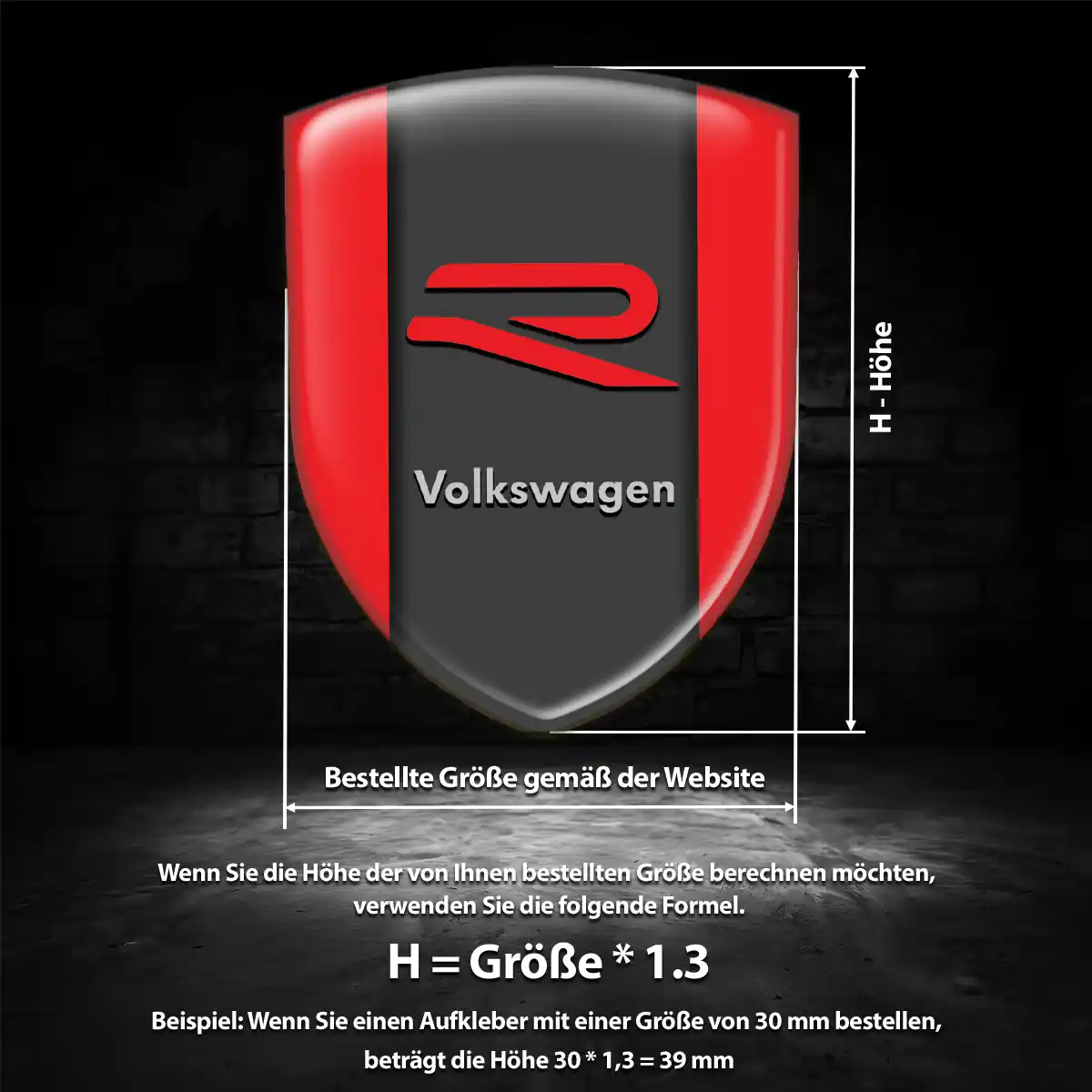 VW Aufkleber 3D Gel Wappen Auto Hohe Qualität