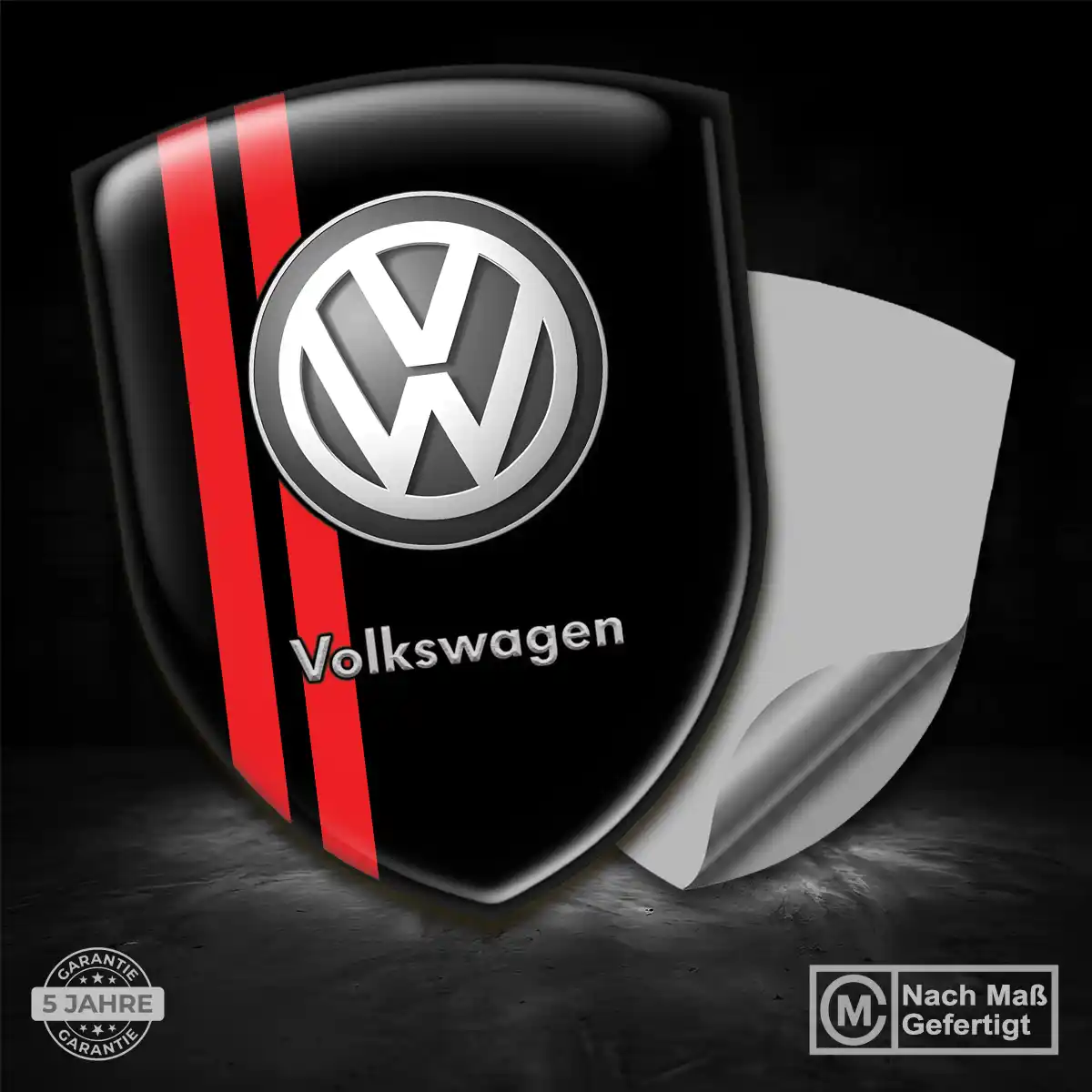 VW Aufkleber 3D Gel Wappen Auto Premium-Edition