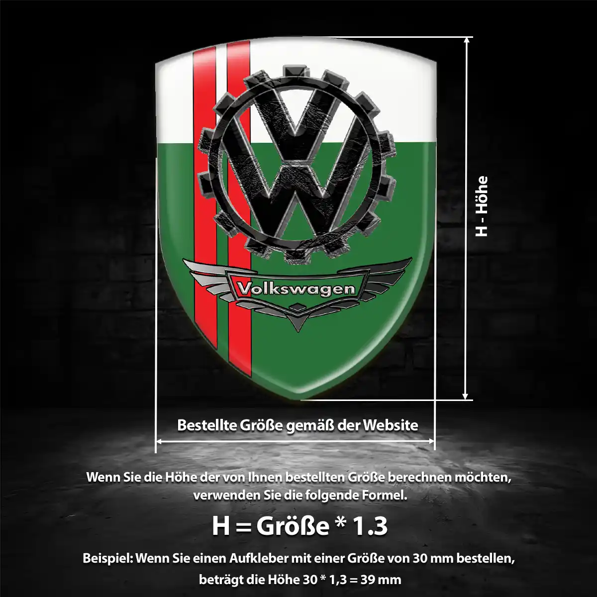 VW Aufkleber 3D Gel Wappen Auto Stilvolles Design