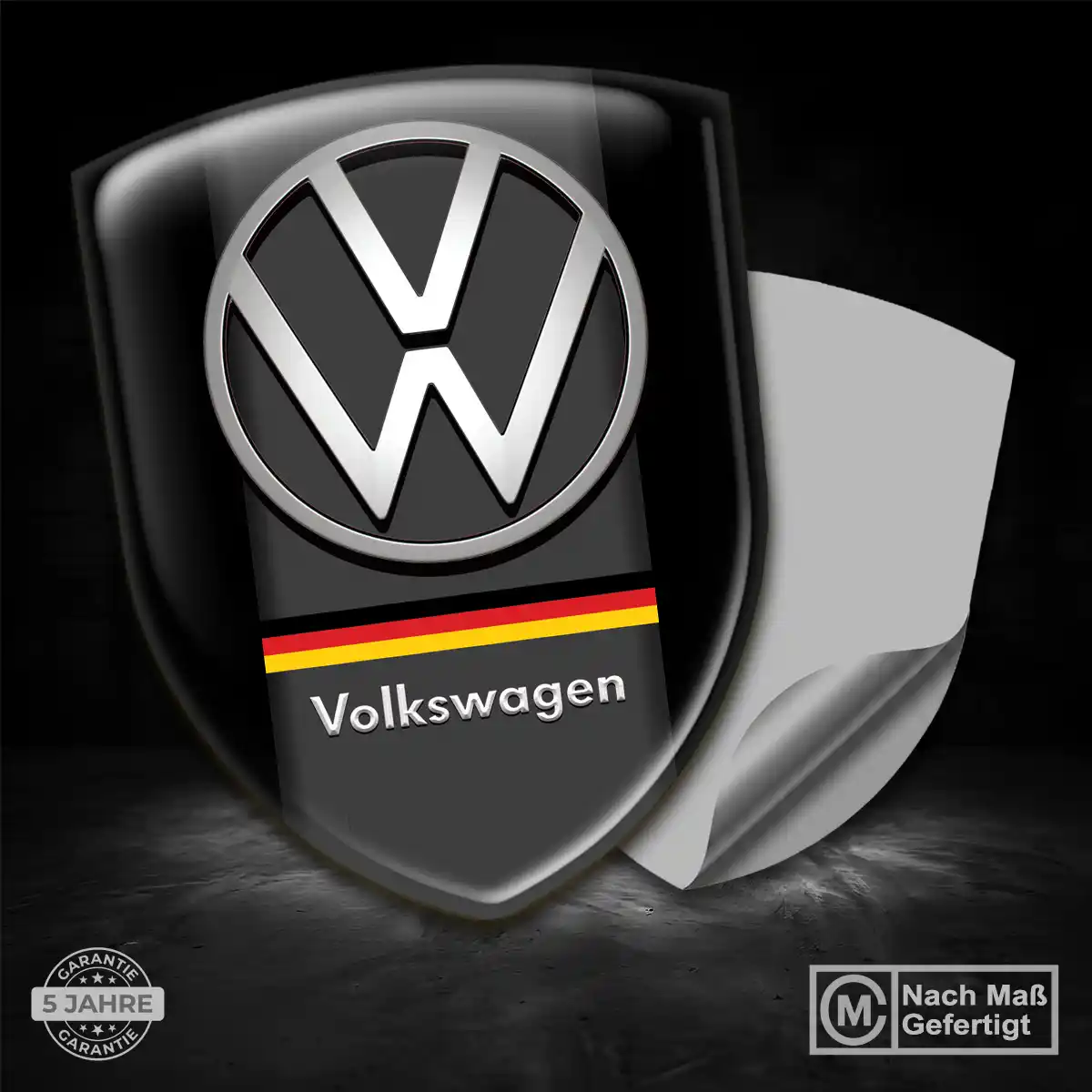 VW Aufkleber 3D Gel Wappen Premium-Edition