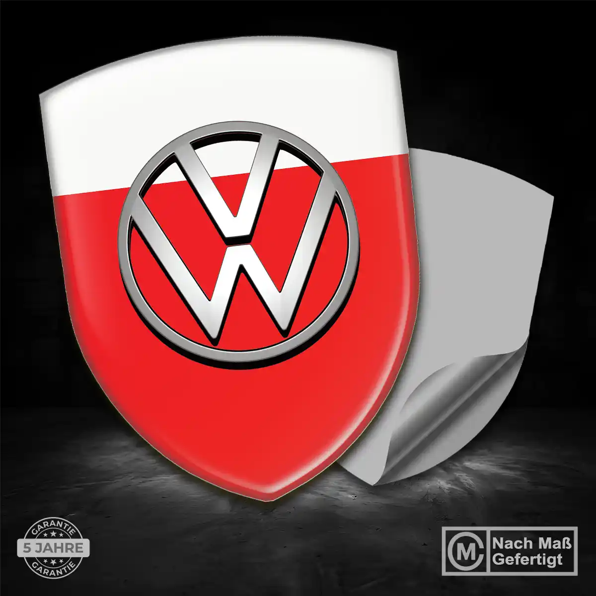 VW Aufkleber 3D Gel Wappen Stilvolles Design